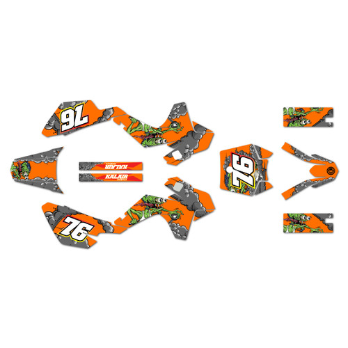 ssr sr125 graphics kit 2021-2026 lunatic series orange