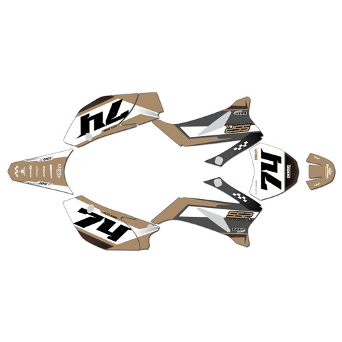 ssr sr140tr graphics kit 2021-2025 prestige series tan