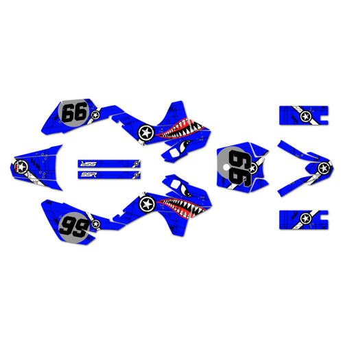 ssr sr125 graphics kit 2021-2026 predator series blue