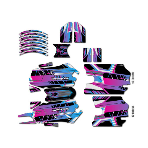 stacyc 12ebrushed graphics kit all years swift series magenta-shift