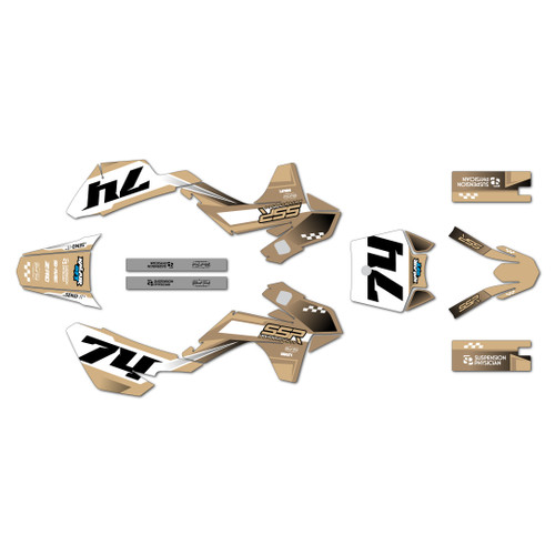 ssr sr125 graphics kit 2021-2026 prestige series tan