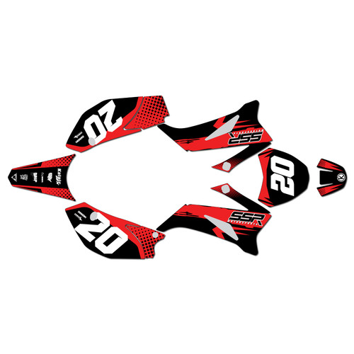 ssr sr125tr graphics kit 2021-2025 spear series red