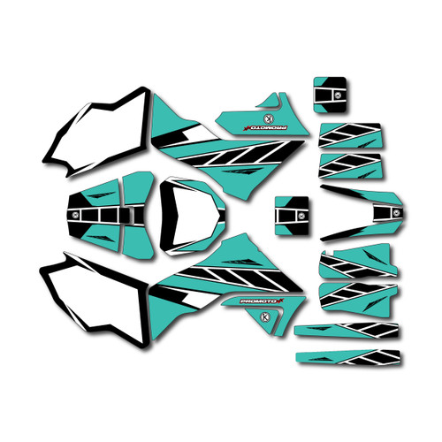 losi promoto graphics kit all years 60tha series teal