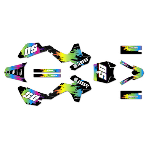 ssr sr70 graphics kit 2021-2026 splash series rainbow