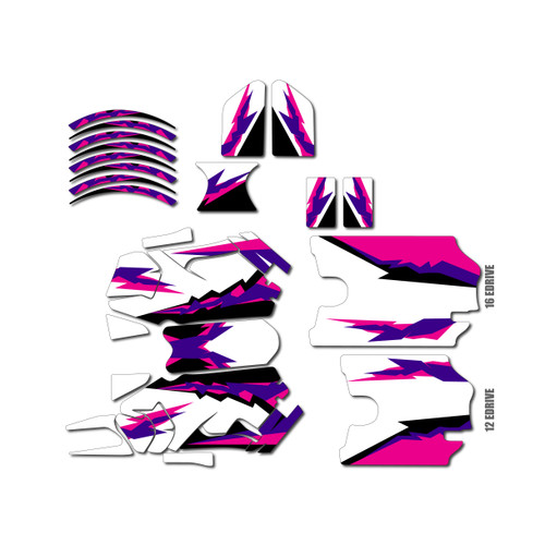 stacyc 12ebrushed graphics kit all years vintage series purple