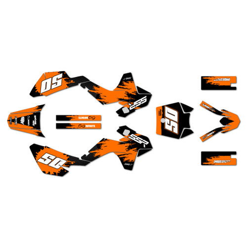 ssr sr110 graphics kit 2021-2026 splash series orange
