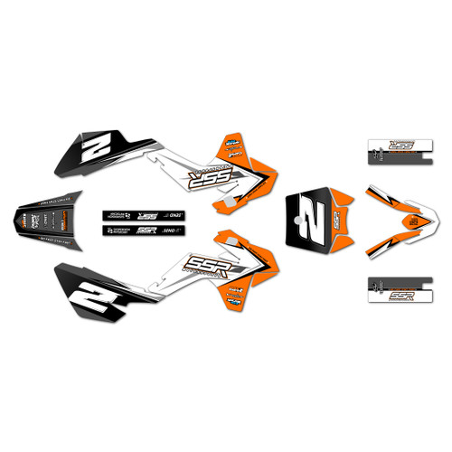 ssr sr125 graphics kit 2021-2026 razor series orange