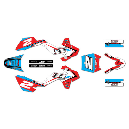 ssr sr125 graphics kit 2021-2026 razor series red