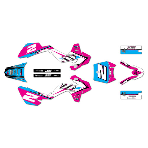 ssr sr125 graphics kit 2021-2026 razor series magenta