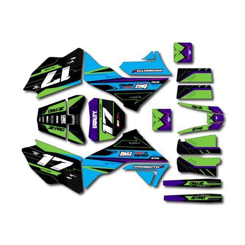 losi promoto graphics kit all years axis series green