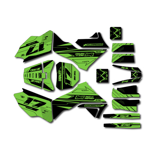 losi promoto graphics kit all years axis series green-shift