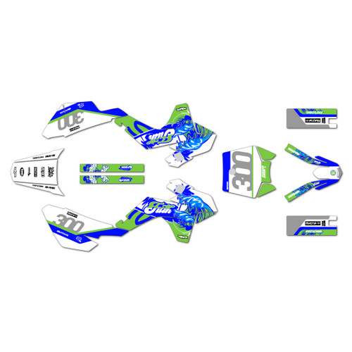 ssr sr70 graphics kit 2021-2026 surfs-up series green