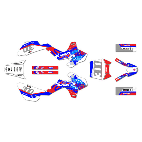 ssr sr70 graphics kit 2021-2026 surfs-up series red