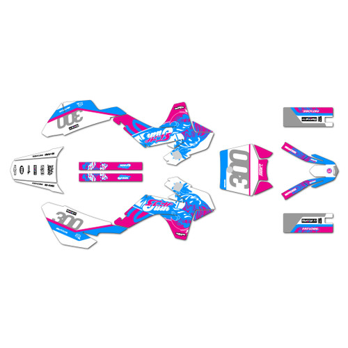 ssr sr110 graphics kit 2021-2026 surfs-up series magenta