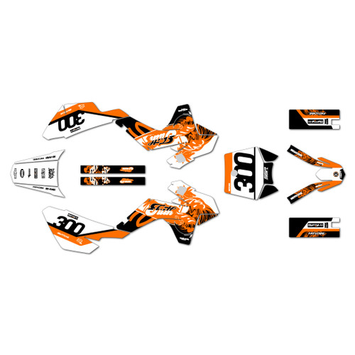 ssr sr110 graphics kit 2021-2026 surfs-up series orange