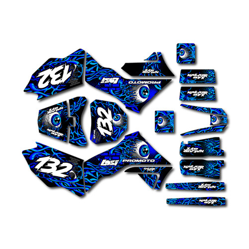 losi promoto graphics kit all years core series blue