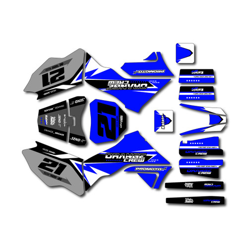 losi promoto graphics kit all years crew series blue