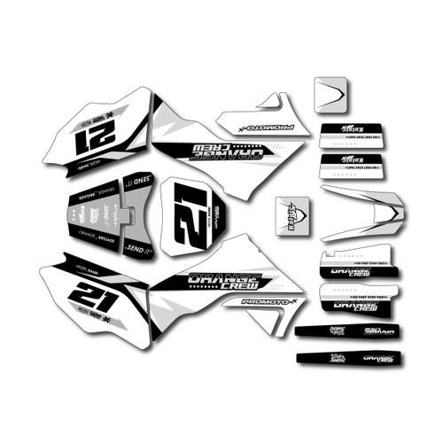 losi promoto graphics kit all years crew series white