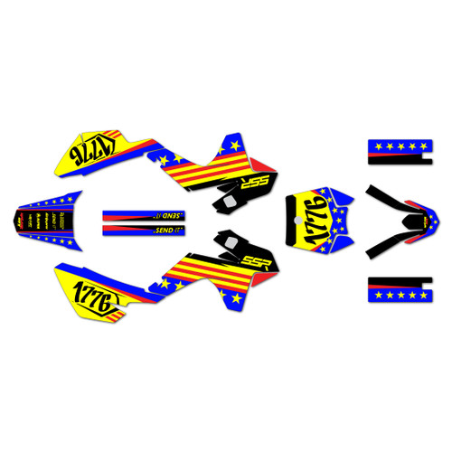 ssr sr110 graphics kit 2021-2026 usa series yellow