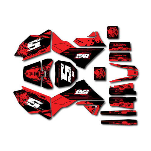 losi promoto graphics kit all years nightcity series red