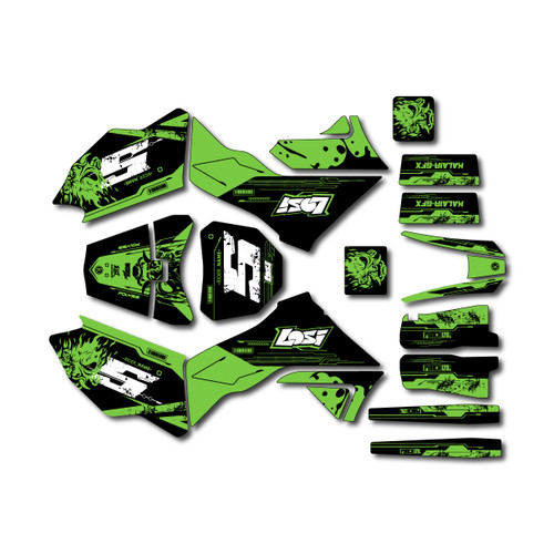 losi promoto graphics kit all years nightcity series green