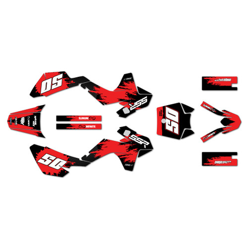 ssr sr125 graphics kit 2021-2026 splash series red