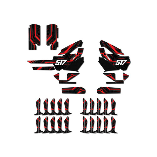 stacyc 18e graphics kit all years electron series red