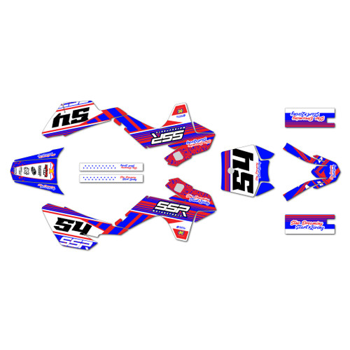 ssr sr125 graphics kit 2021-2026 split series red