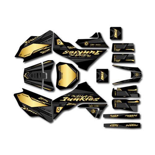 losi promoto graphics kit all years rugged series gold