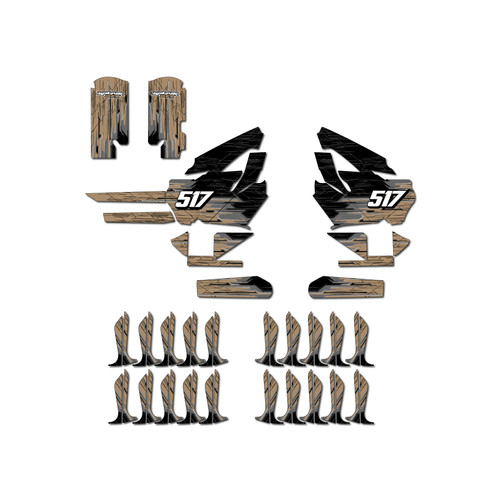 stacyc 18e graphics kit all years fracture series tan