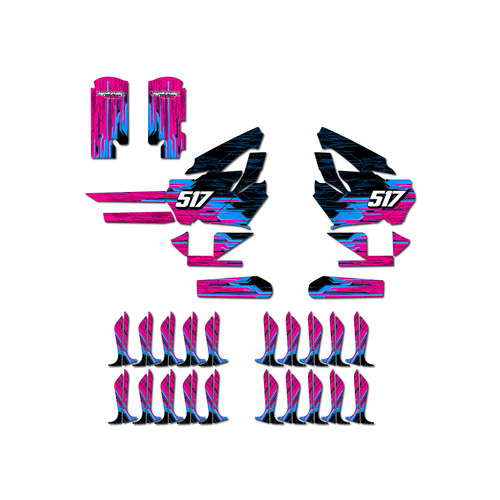 stacyc 20e graphics kit all years fracture series magenta