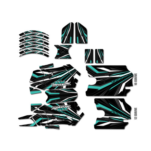 stacyc 16ebrushed graphics kit all years prime series teal