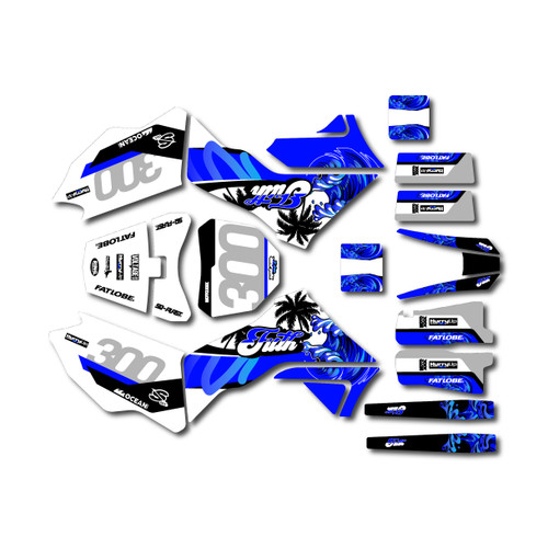 losi promoto graphics kit all years surfs-up series blue