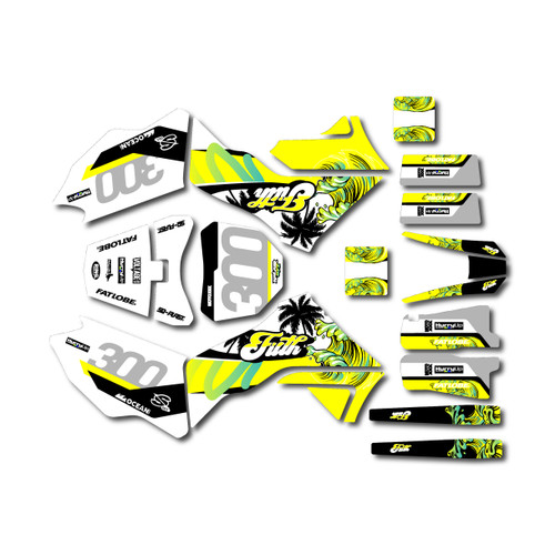 losi promoto graphics kit all years surfs-up series yellow