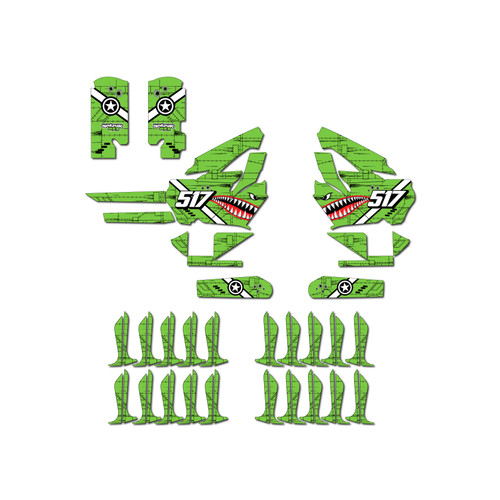 stacyc 18e graphics kit all years predator series green