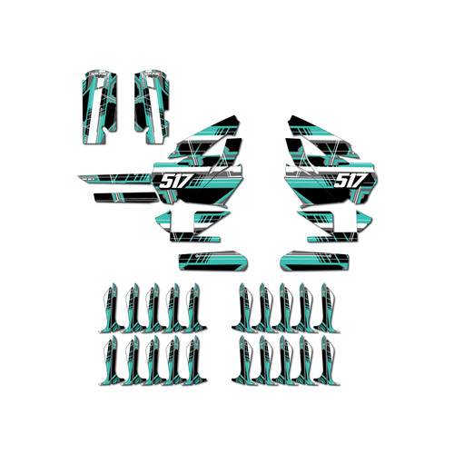 stacyc 18e graphics kit all years swift series teal