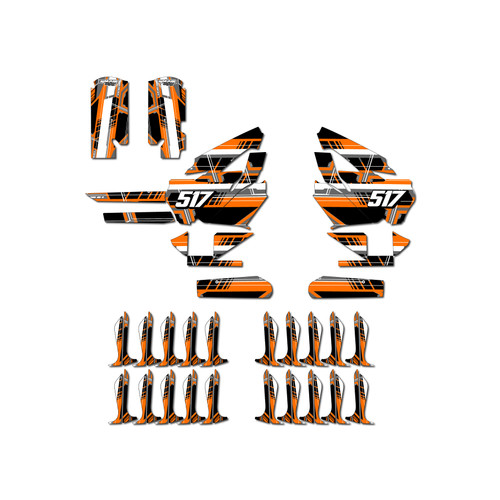 stacyc 20e graphics kit all years swift series orange