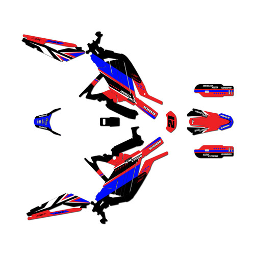 surron light graphics kit all years crew series blue