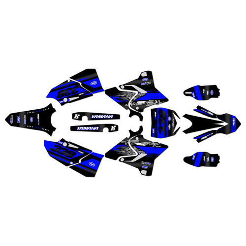 yamaha yz125x graphics kit 2020-2022 blitz series blue-shift