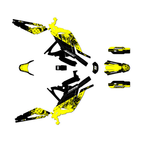 surron light graphics kit all years night-city series yellow