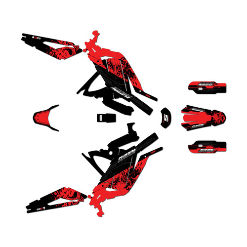 surron light graphics kit all years night-city series red