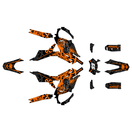 surron ultra-r graphics kit all years revolt series orange