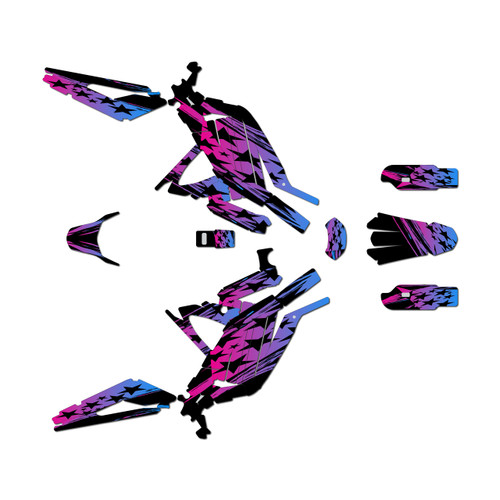 surron light graphics kit all years patriot series magenta-shift