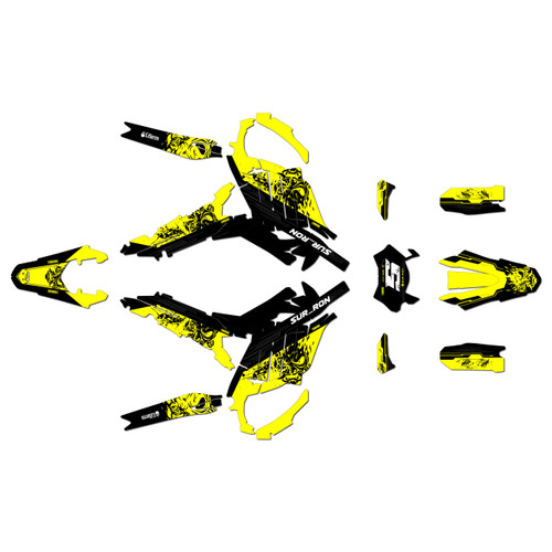 surron ultra graphics kit all years night-city series yellow