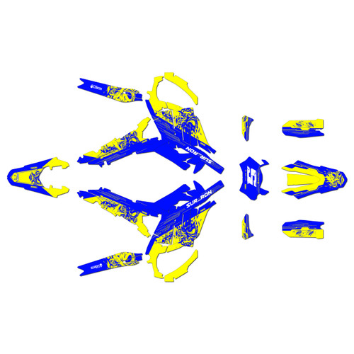 surron ultra graphics kit all years night-city series yellow-shift