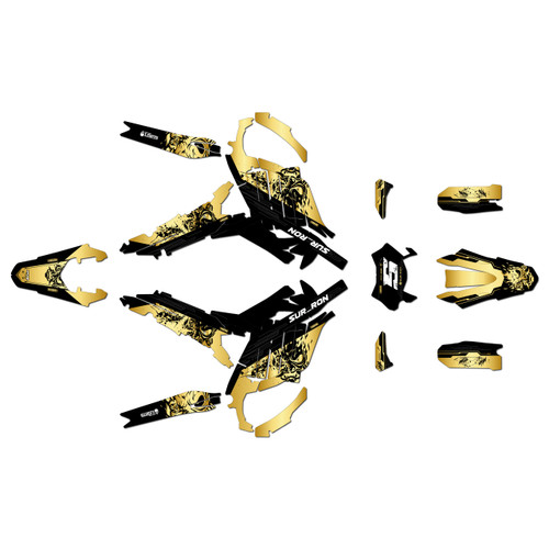 surron ultra graphics kit all years night-city series gold