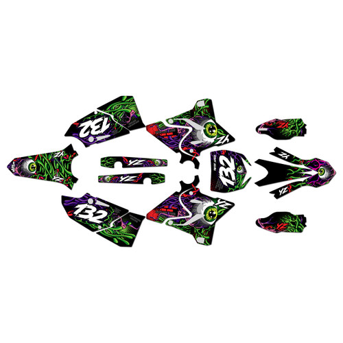 yamaha yz250x graphics kit 2016-2022 core series green