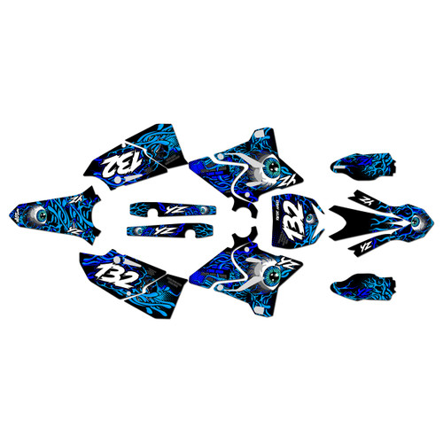 yamaha yz250x graphics kit 2016-2022 core series blue