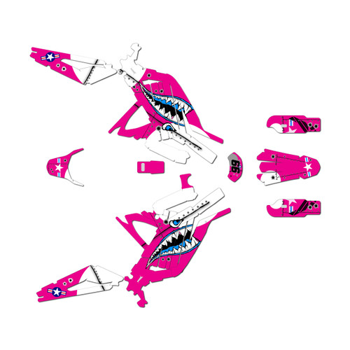 surron light graphics kit all years predator series magenta