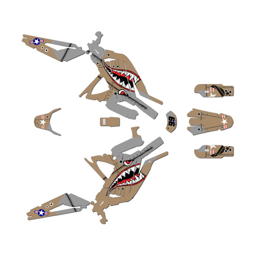 surron light graphics kit all years predator series tan